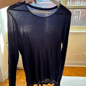 Zadig et Voltaire Women's Navy Top sheer